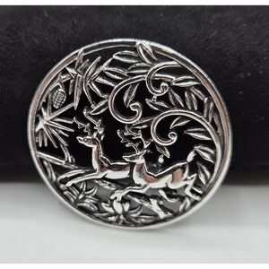 Vintage Sarah Coventry Brooch Women Silver Leaping Deer Vintage Pendant Pin
